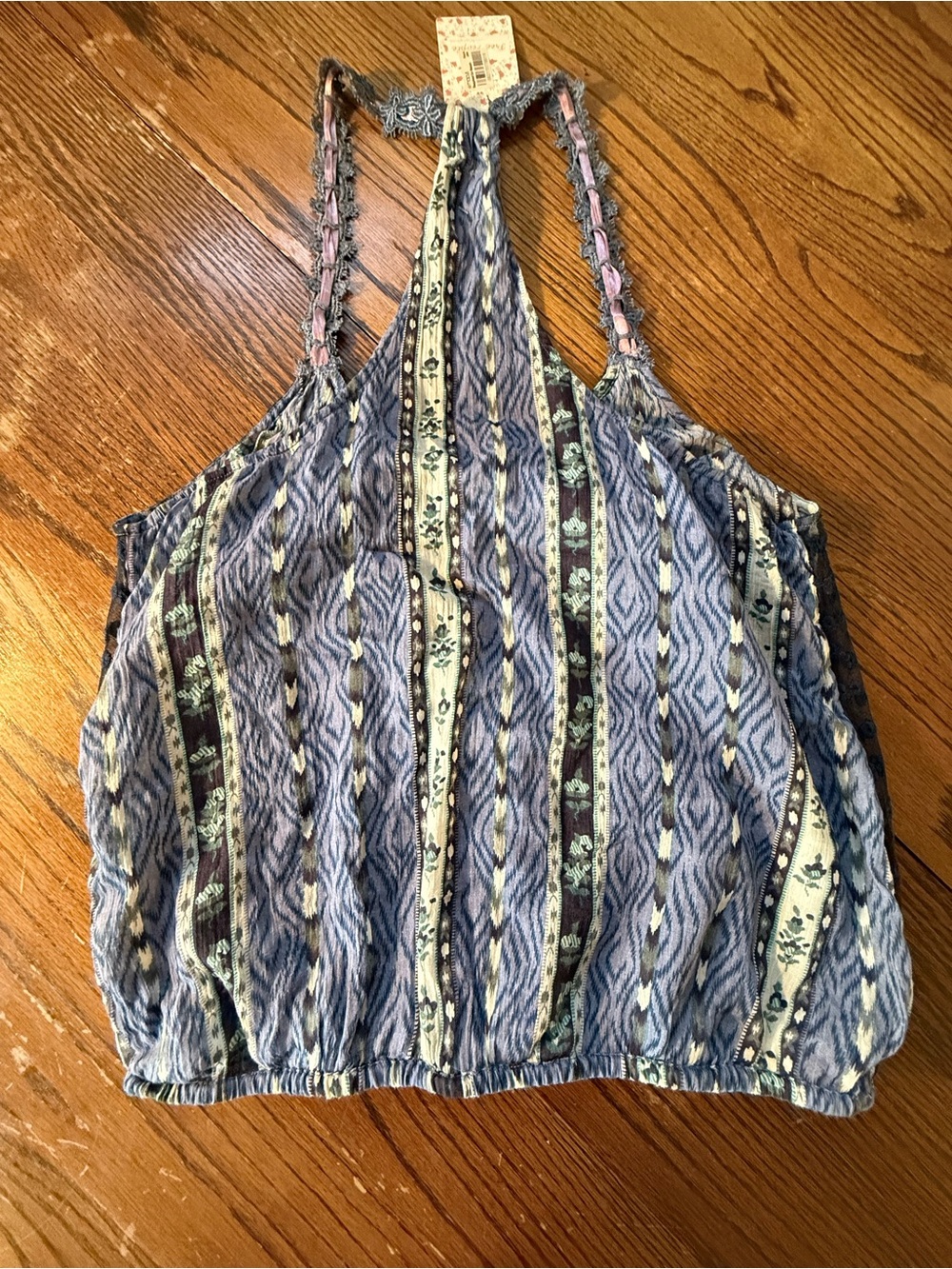 Free People Blue Patterned Halter Tank - Picture 5 of 5